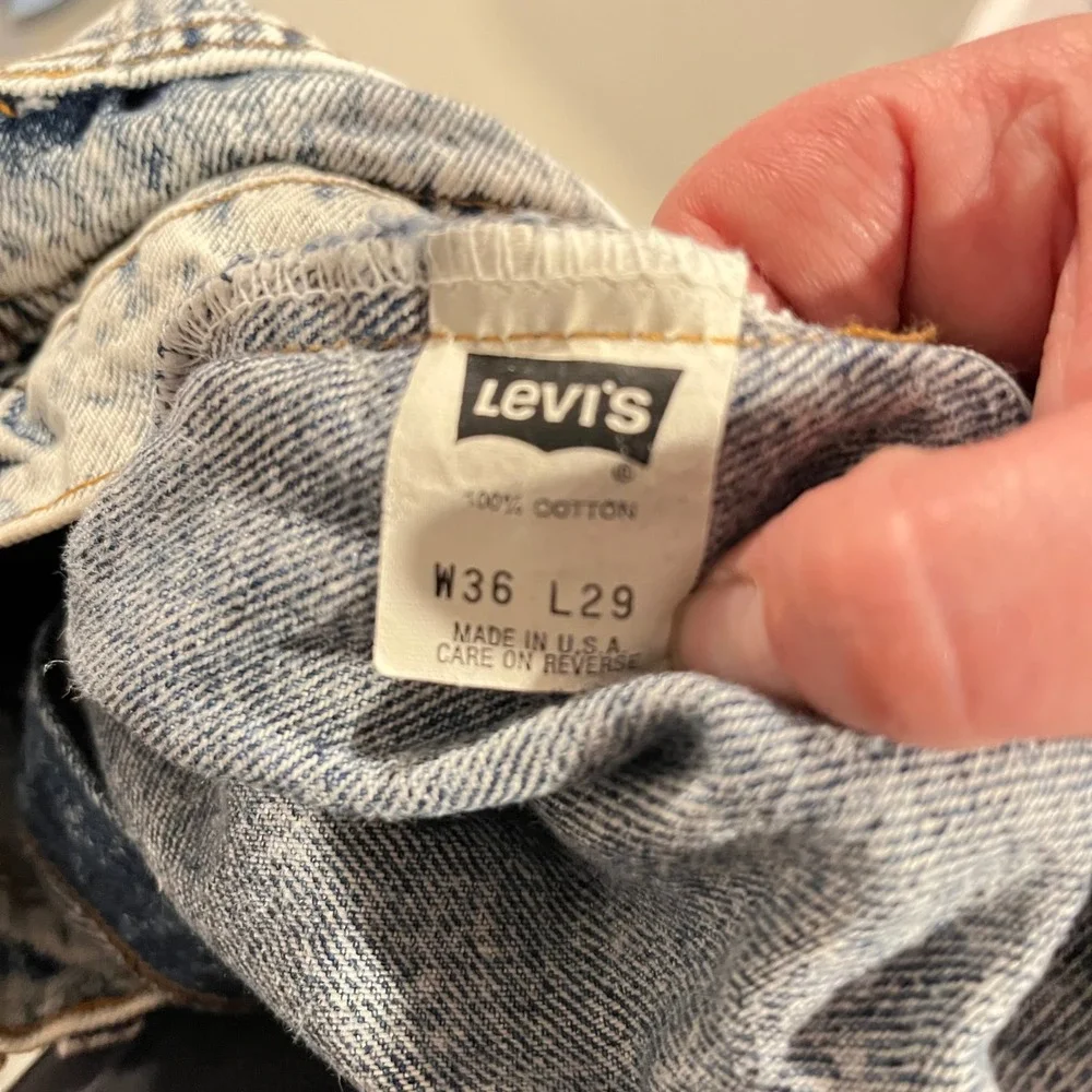 Vintage Levis 540 Relaxed Fit Acid Wash Jeans Made in USA W36 L29 Blue Denim